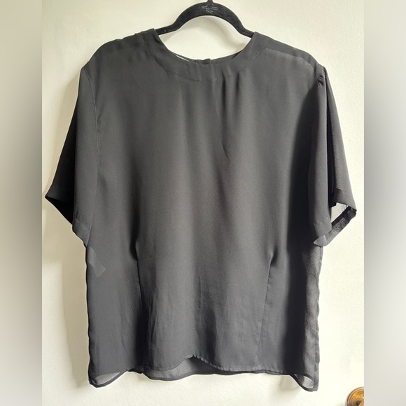 Jones New York Sheer Black Blouse - Picture 1 of 6